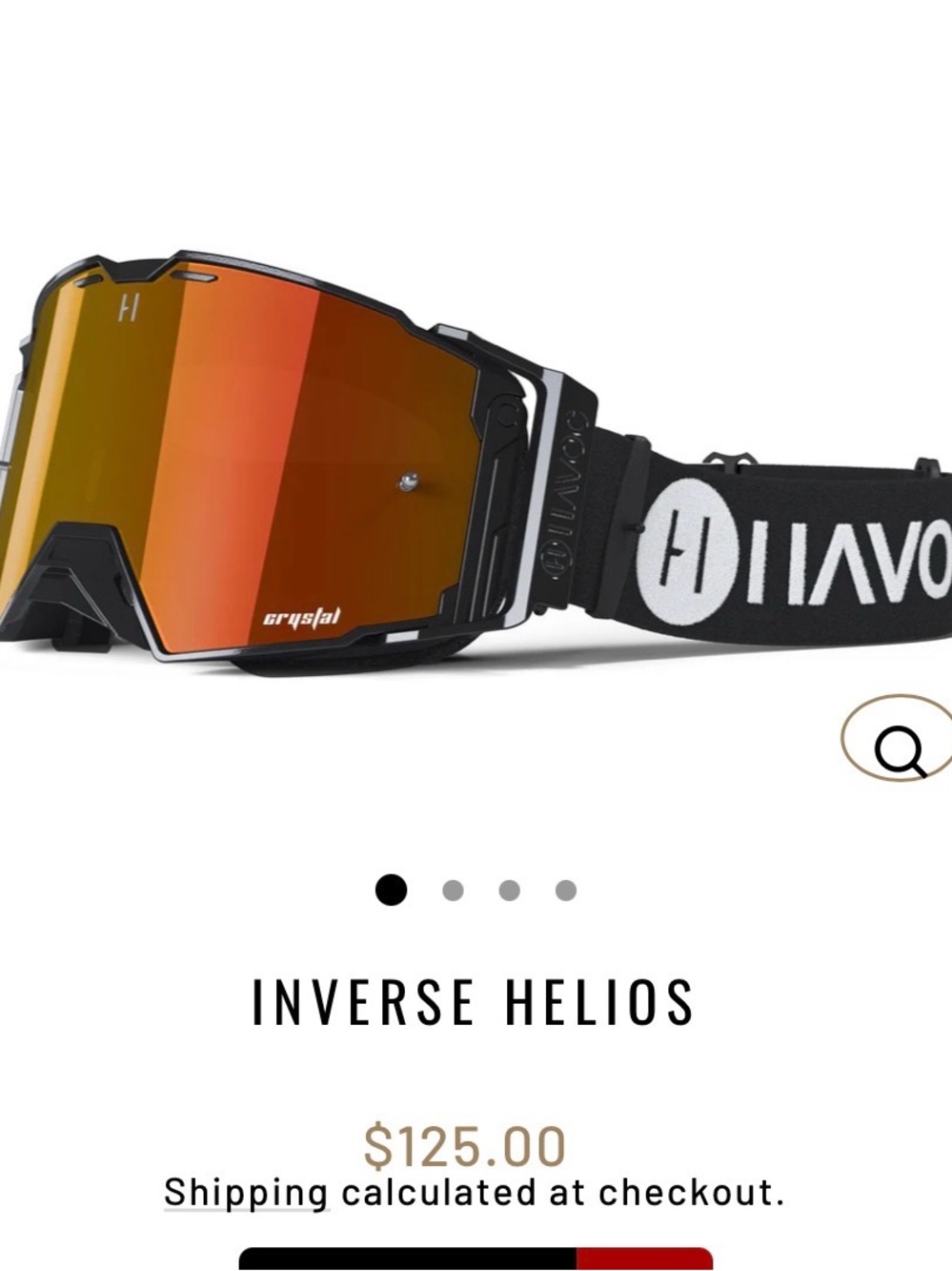 Havoc Inverse Helios Goggles - Black Frame with Orange Mirror Lens
